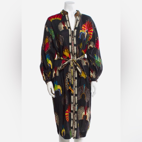 FARM Rio Black Multicolor Long Sleeve Dress - Picture 4 of 5